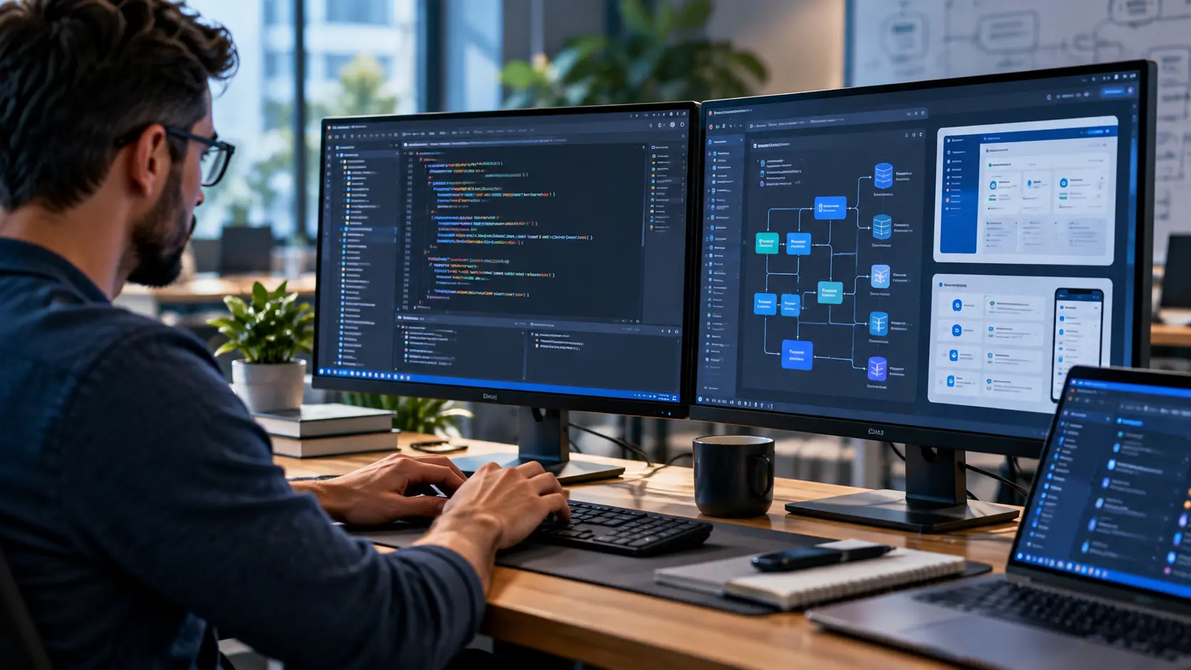 Software engineering workspace for custom applications, integrations, APIs, and workflow automation